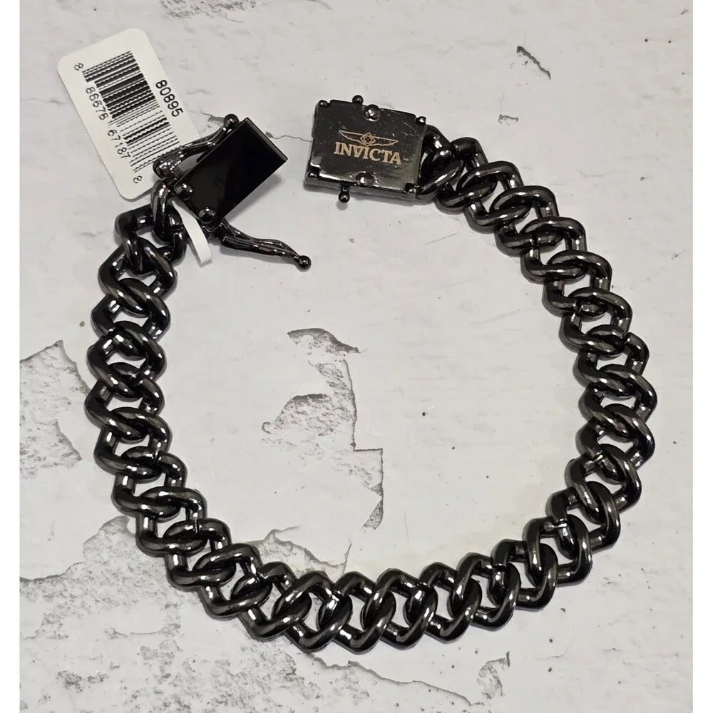 Cuban Ice Invicta Elements Men's Drip Chain Bracelet Blue Glacier 80895 New